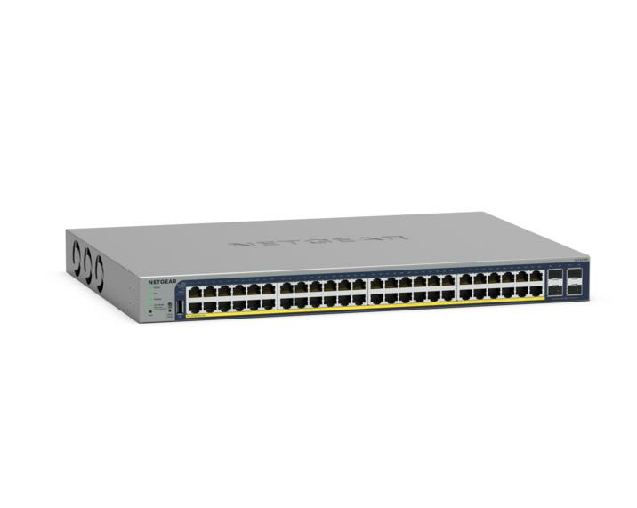 Managed Smart Switch PoE+ GS728TPv3 24-Port GbE with 4 SFP Ports and Cloud Management