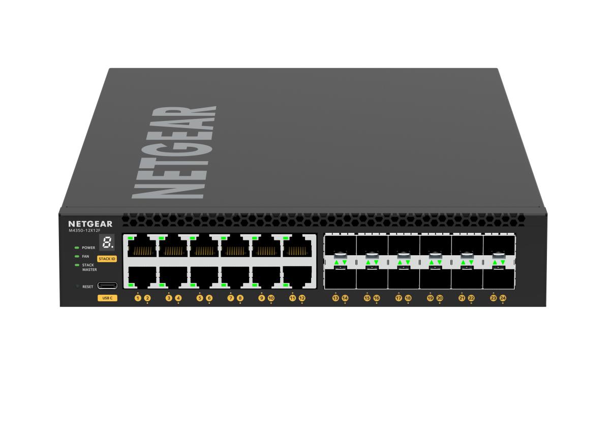Fully Managed Switch M4350-12X12F (XSM4324) - 12x10G/Multi-Gig and 12xSFP+ Ports