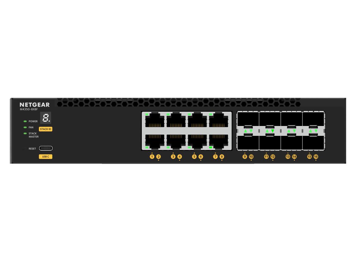 Managed Switch M4350-8X8F (XSM4316) - 8x10G/Multi-Gig and 8xSFP+ Port