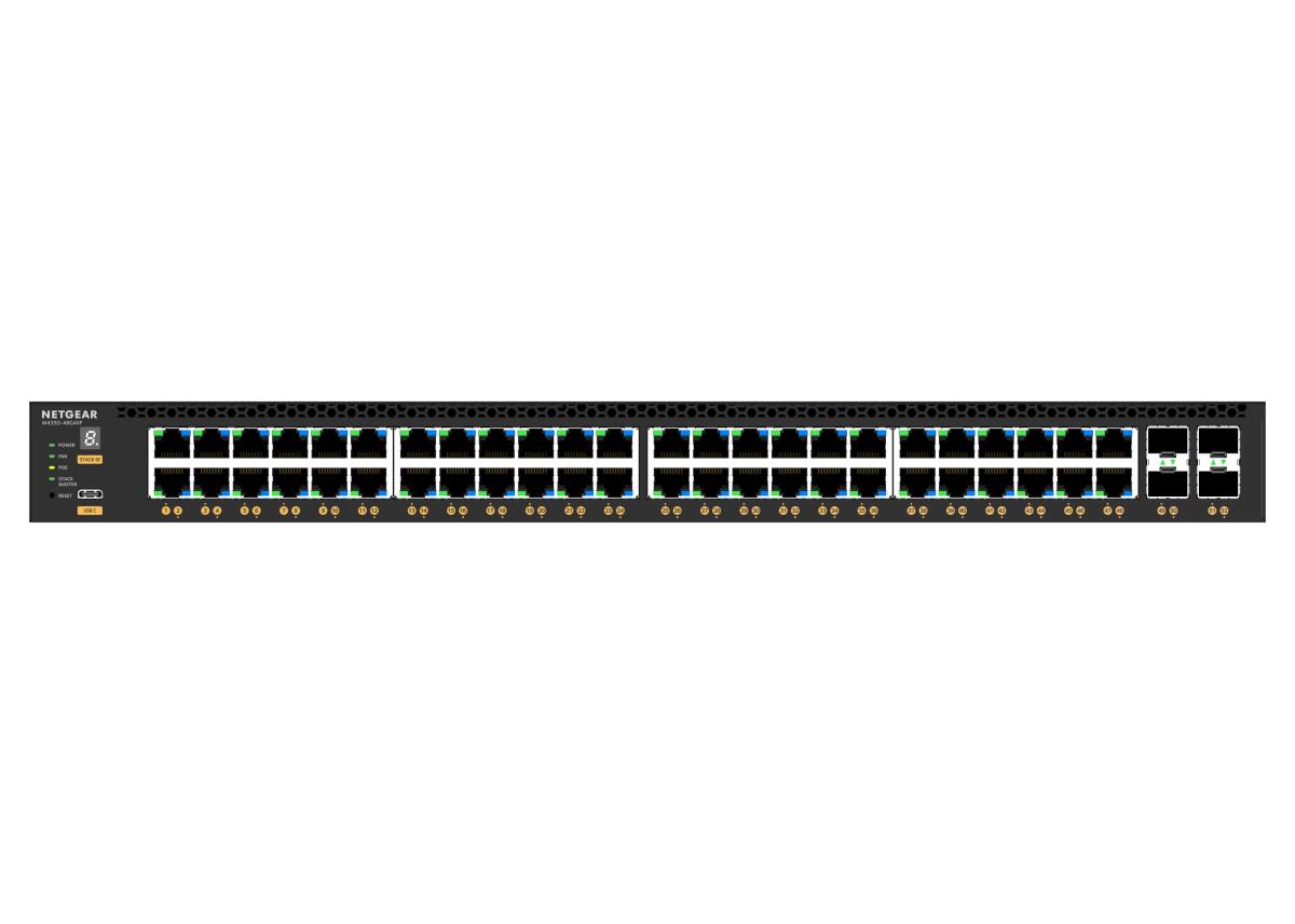 Fully Managed Switch M4350-48G4XF (GSM4352) - 48x1G PoE+ (236W base, up to 1,440W) and 4xSFP+ Port