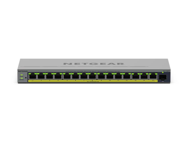 Managed Easy Smart Switch PoE+ GS116EPP 16-Port GbE with 1 Dedicated SFP port (231W)