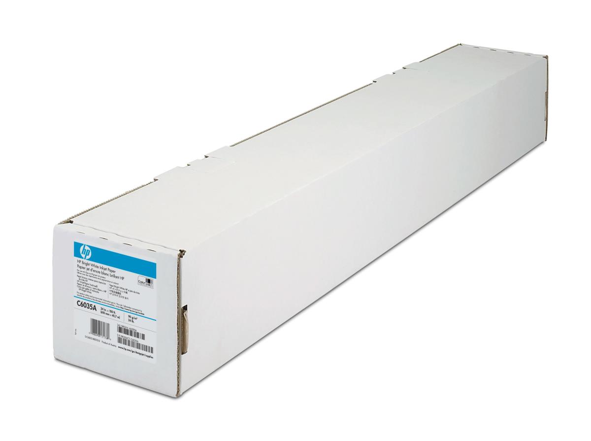 Bright White Inkjet Paper 90g/m2 24x45.7m (c6035a)