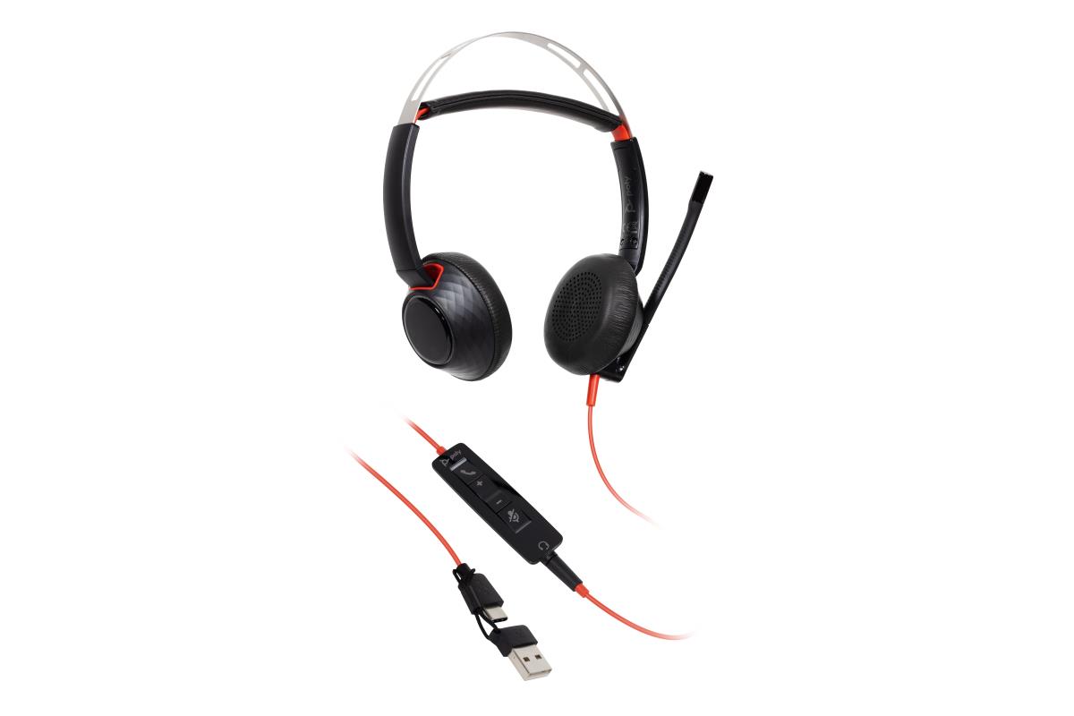 Headset Blackwire 5220 - Stereo - USB-c / 3.5mm - USB-C/A Adapter - Bulk