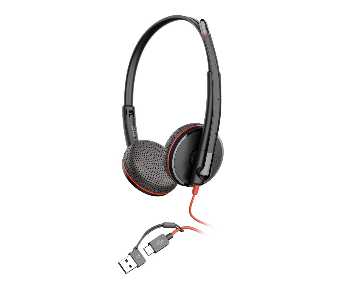 Headset Blackwire 3225 - Stereo - USB-c / 3.5mm - USB-C/A Adapter