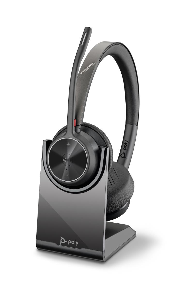 Headset Voyager 4320 Uc Microsoft - Stereo - USB-a Bluetooth With Charge Stand