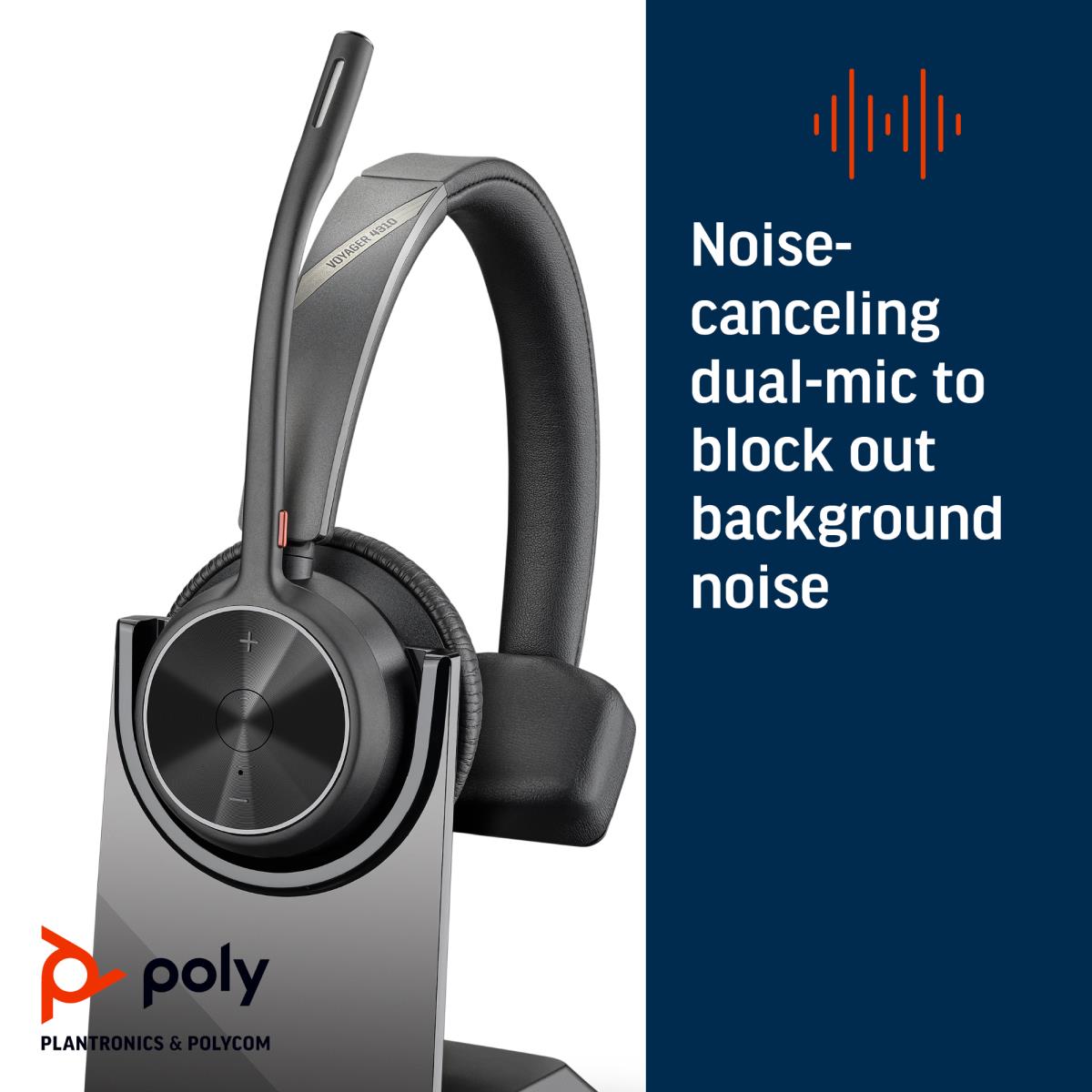 Headset Voyager 4310 Uc - Mono - USB-c Bluetooth With Charge Stand