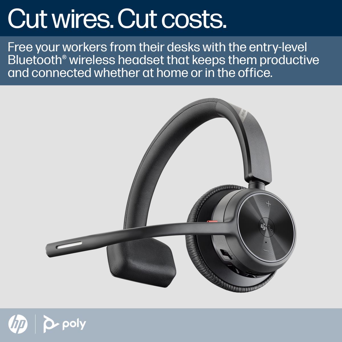 Headset Voyager 4310 Uc Microsoft - Mono - USB-a Bluetooth With Charge Stand