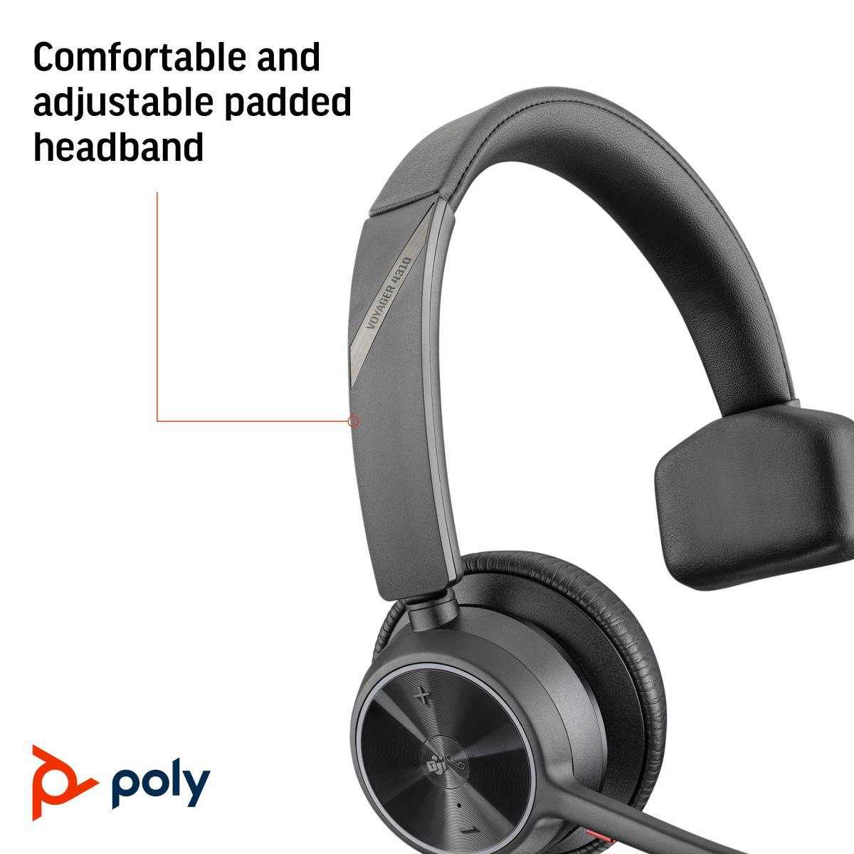 Headset Voyager 4310 Uc Microsoft - Mono - USB-c Bluetooth Without Charge Stand