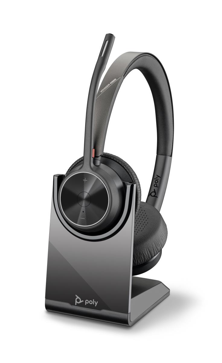 Headset Voyager 4320 Uc - Stereo - USB-a Bluetooth With Charge Stand