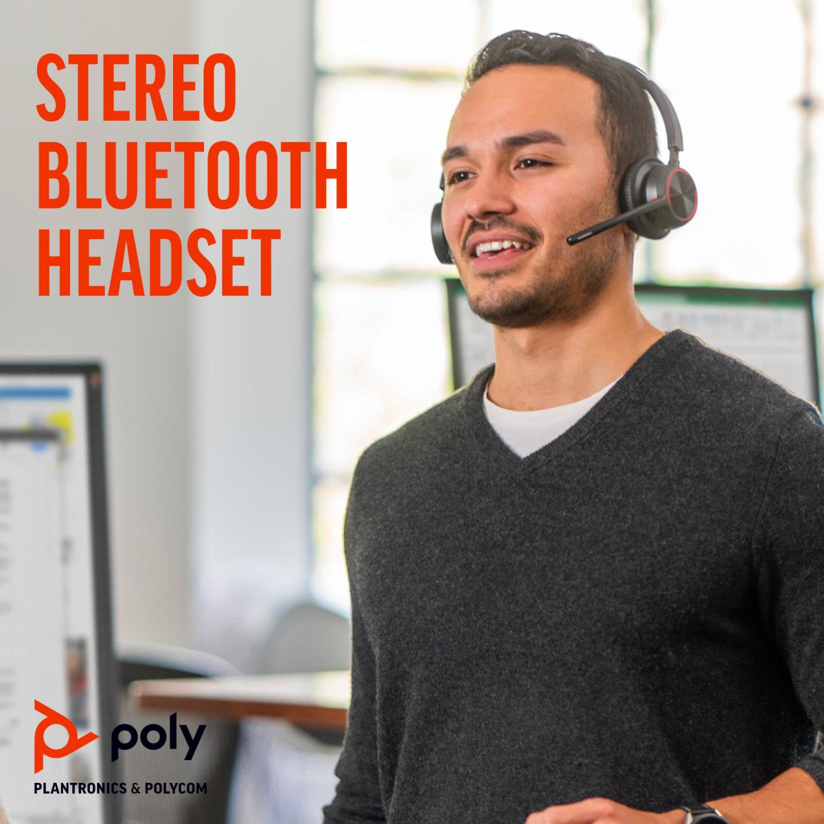 Headset Voyager 4320 Uc - Stereo - USB-a Bluetooth With Charge Stand