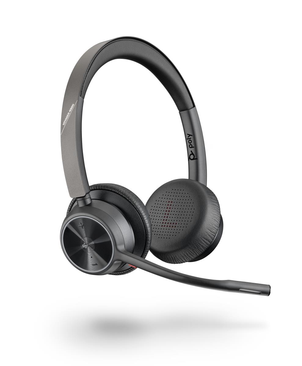Headset Voyager 4320 Uc Microsoft - Stereo - USB-c Bluetooth With Charge Stand