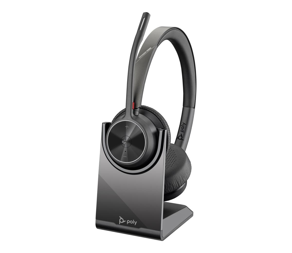 Headset Voyager 4320 Uc Microsoft - Stereo - USB-c Bluetooth With Charge Stand