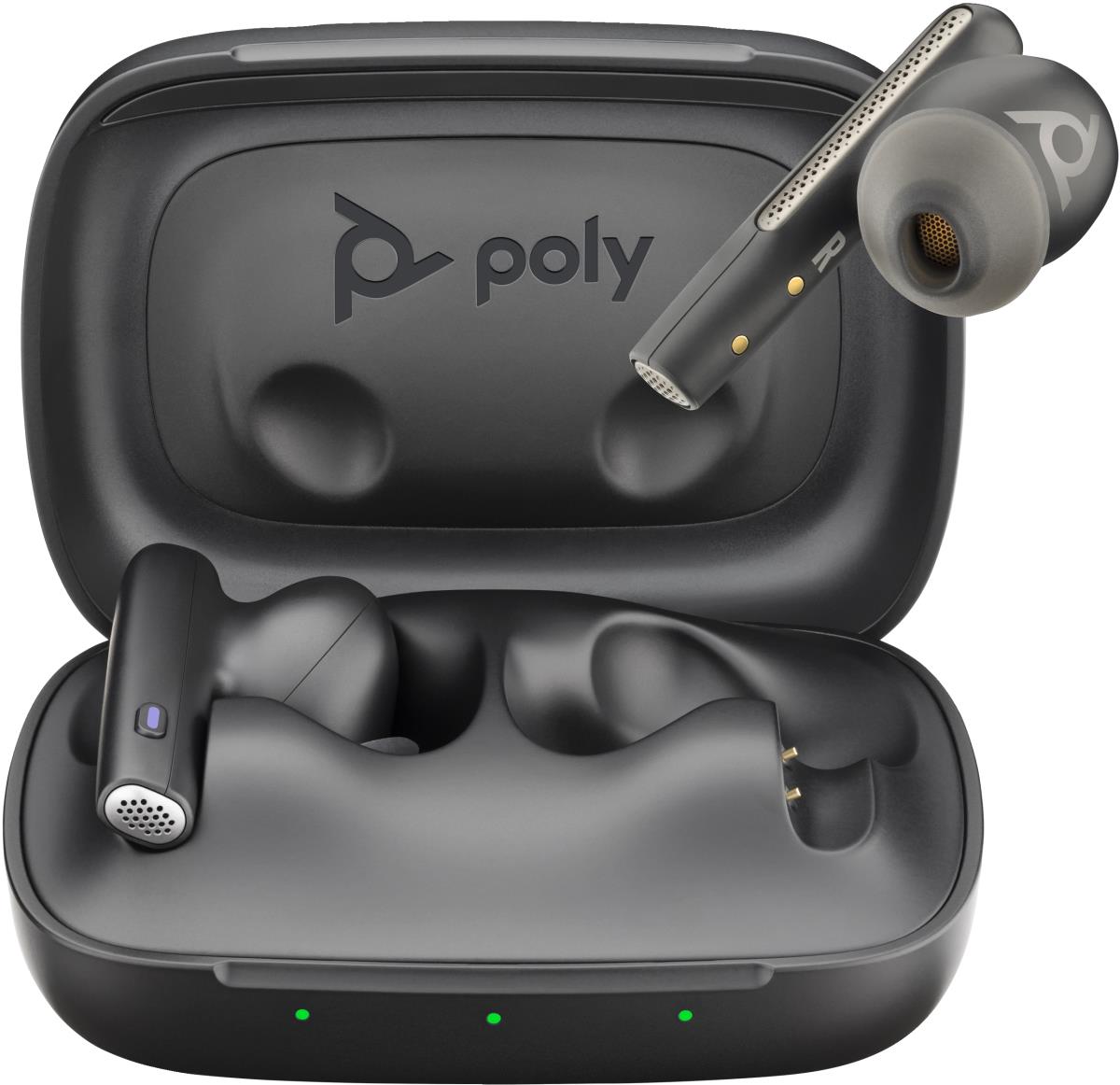 Voyager Free 60 Uc Bluetooth Wireless Earbuds - Basic Charge Case - Teams - USB-c - Black