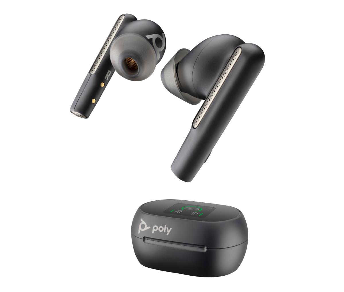 Voyager Free 60+ Uc Bluetooth Wireless Earbuds - Touchscreen Charge Case - USB-c - Black