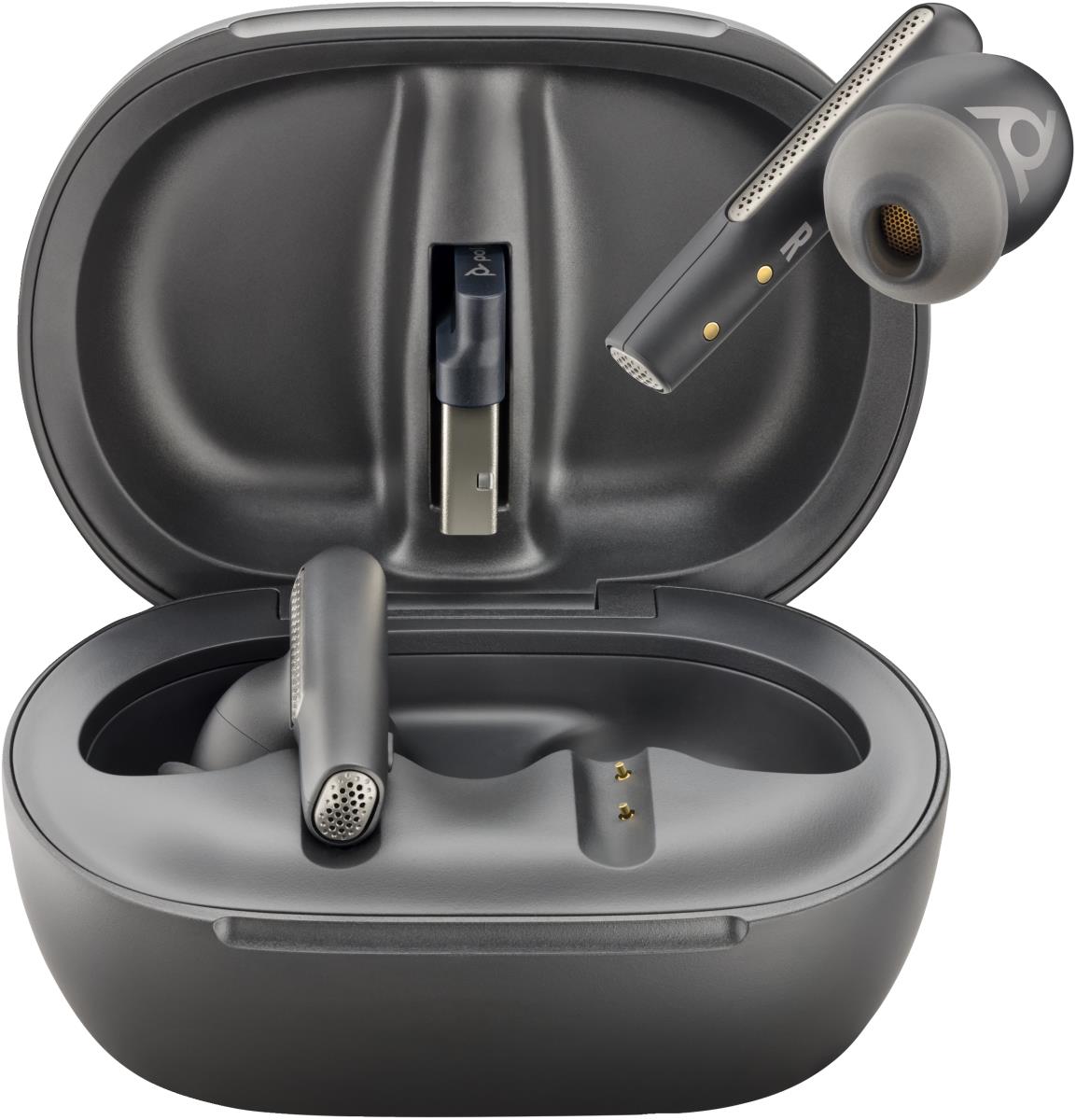 Voyager Free 60+ Uc Bluetooth Wireless Earbuds - Touchscreen Charge Case - Teams - USB-a - Black