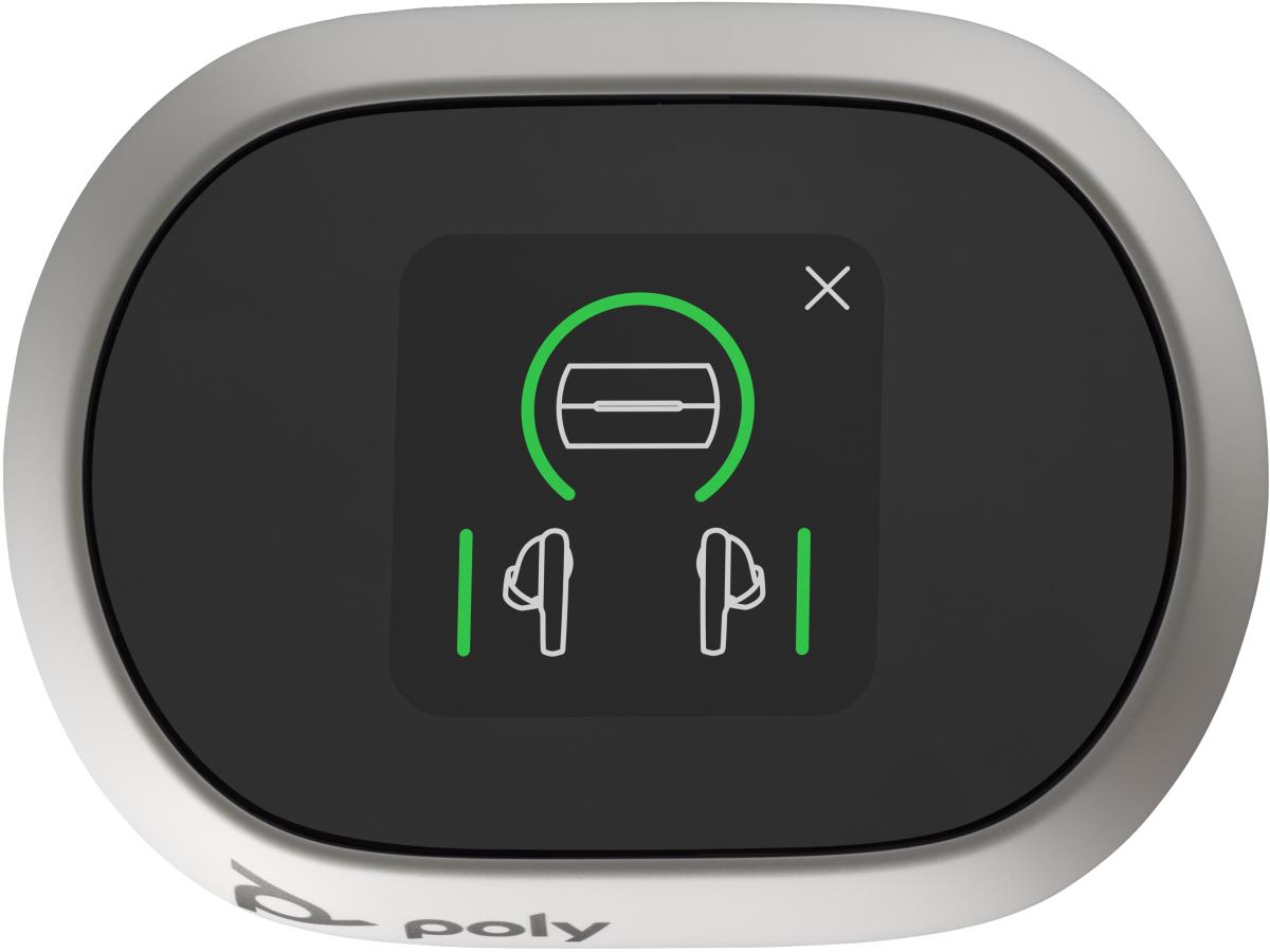 Voyager Free 60+ Uc Bluetooth Wireless Earbuds - Touchscreen Charge Case - Teams - USB-c - White