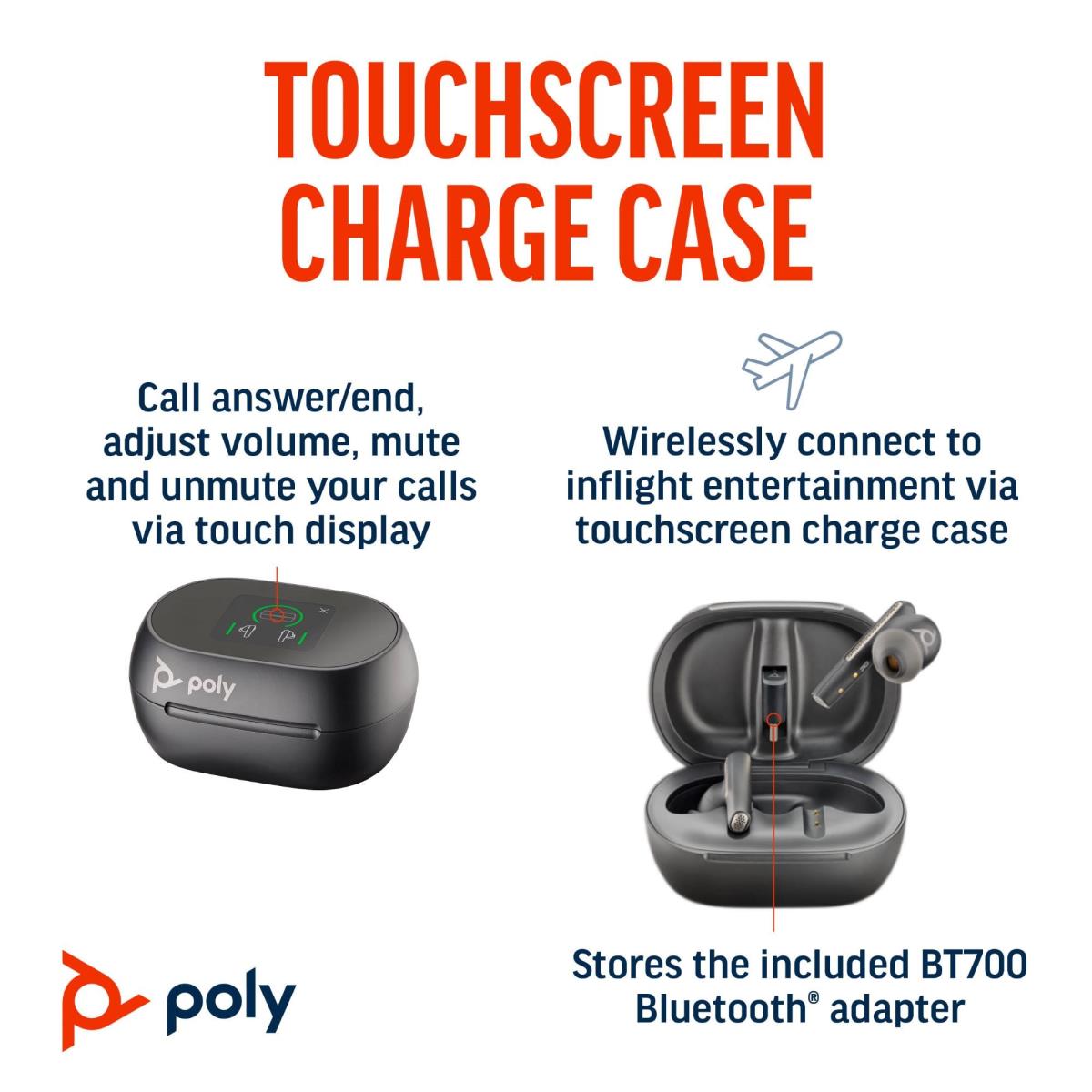 Voyager Free 60+ Uc Bluetooth Wireless Earbuds - Basic Charge Case - Teams - USB-c/a - Black