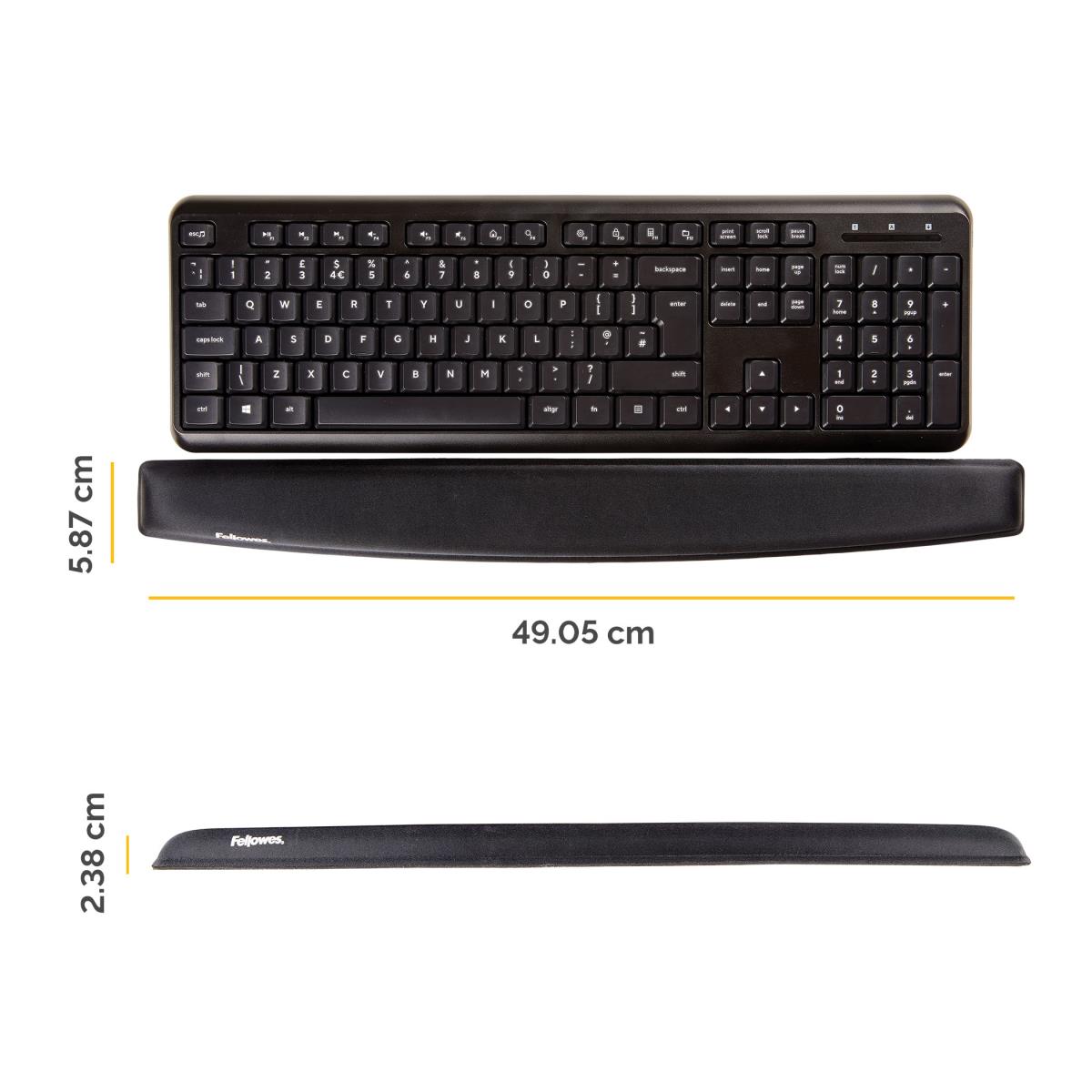 Memory Foam Keyboard Rest Black (9178201)