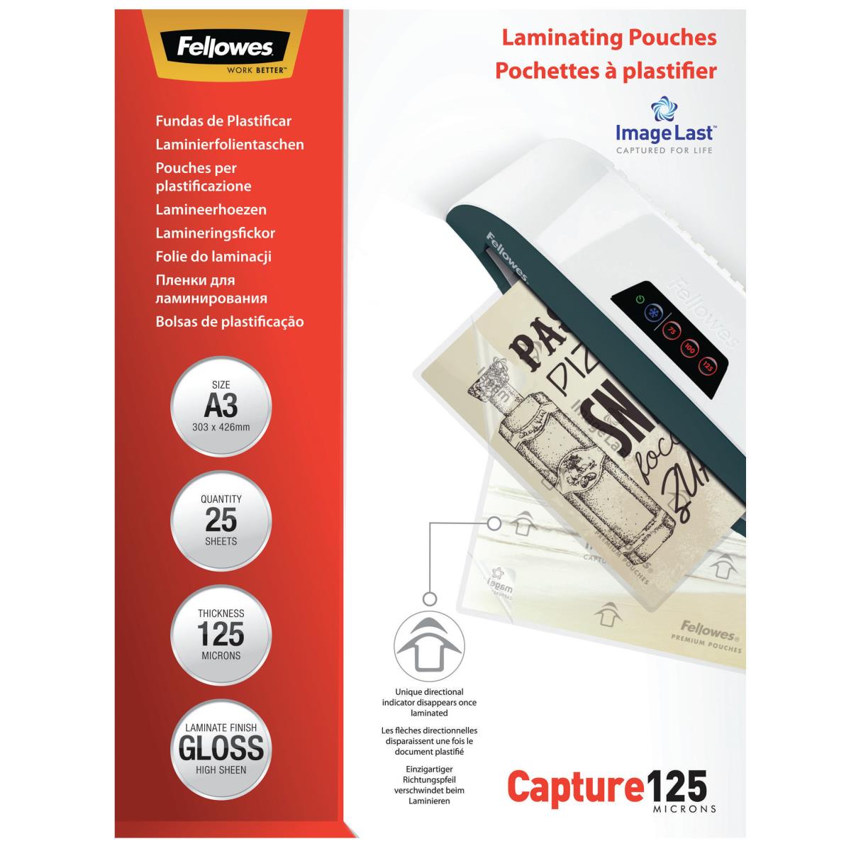 Laminating Pouch A3 125mic 25pk