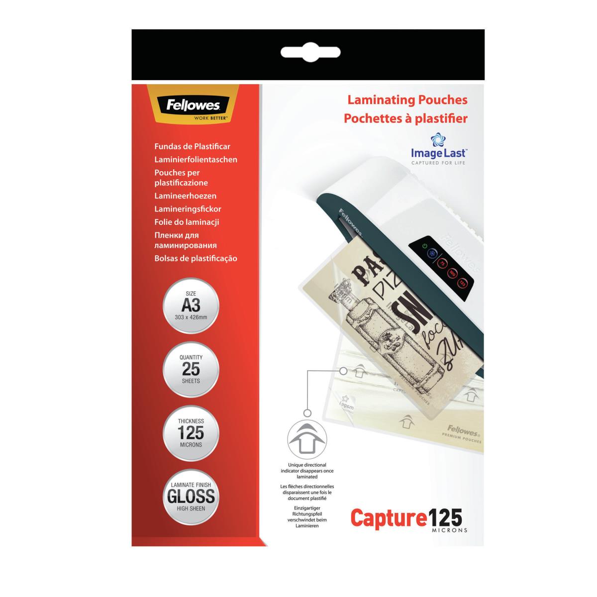 Laminating Pouch A3 125mic 25pk