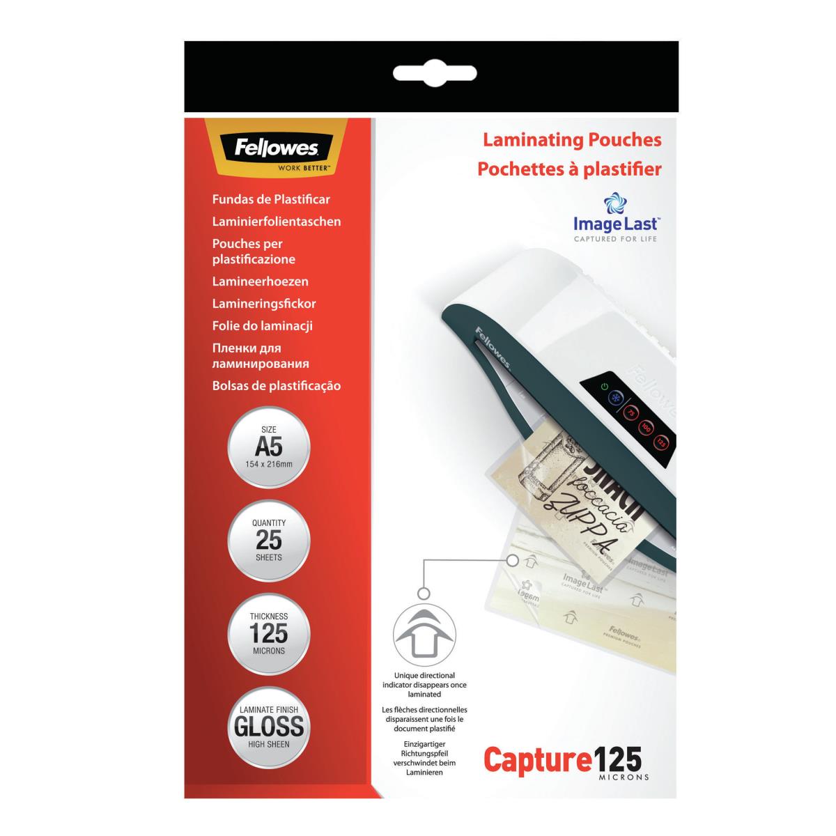 Laminating Pouch A5 125mic Rtl 25pk