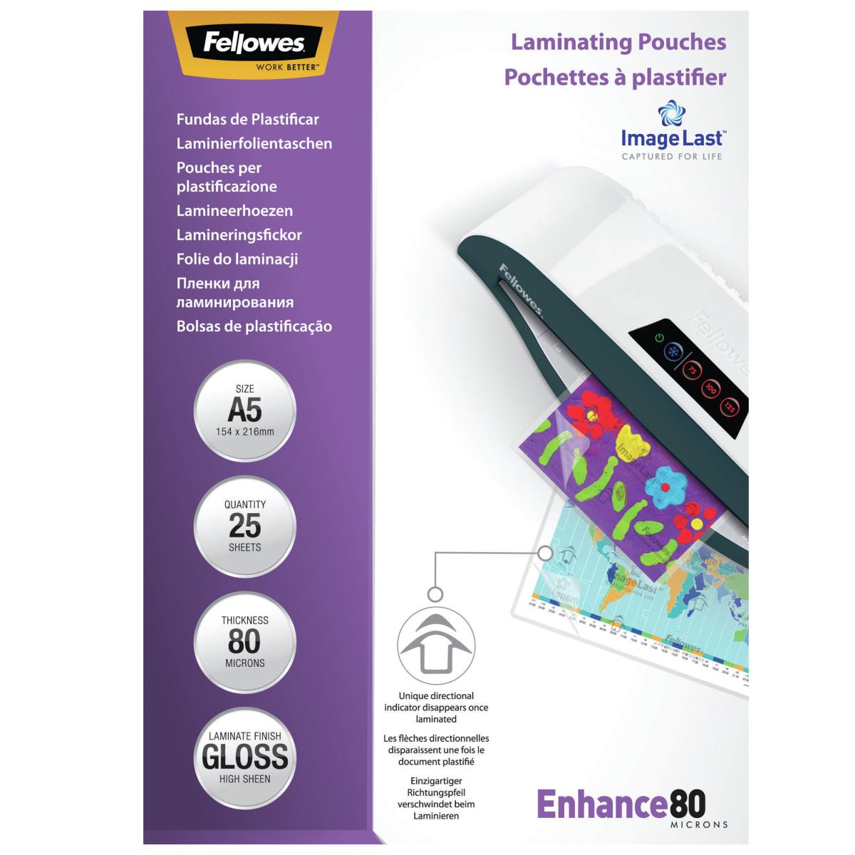 Laminating Pouch A5 80mic Rtl 25pk