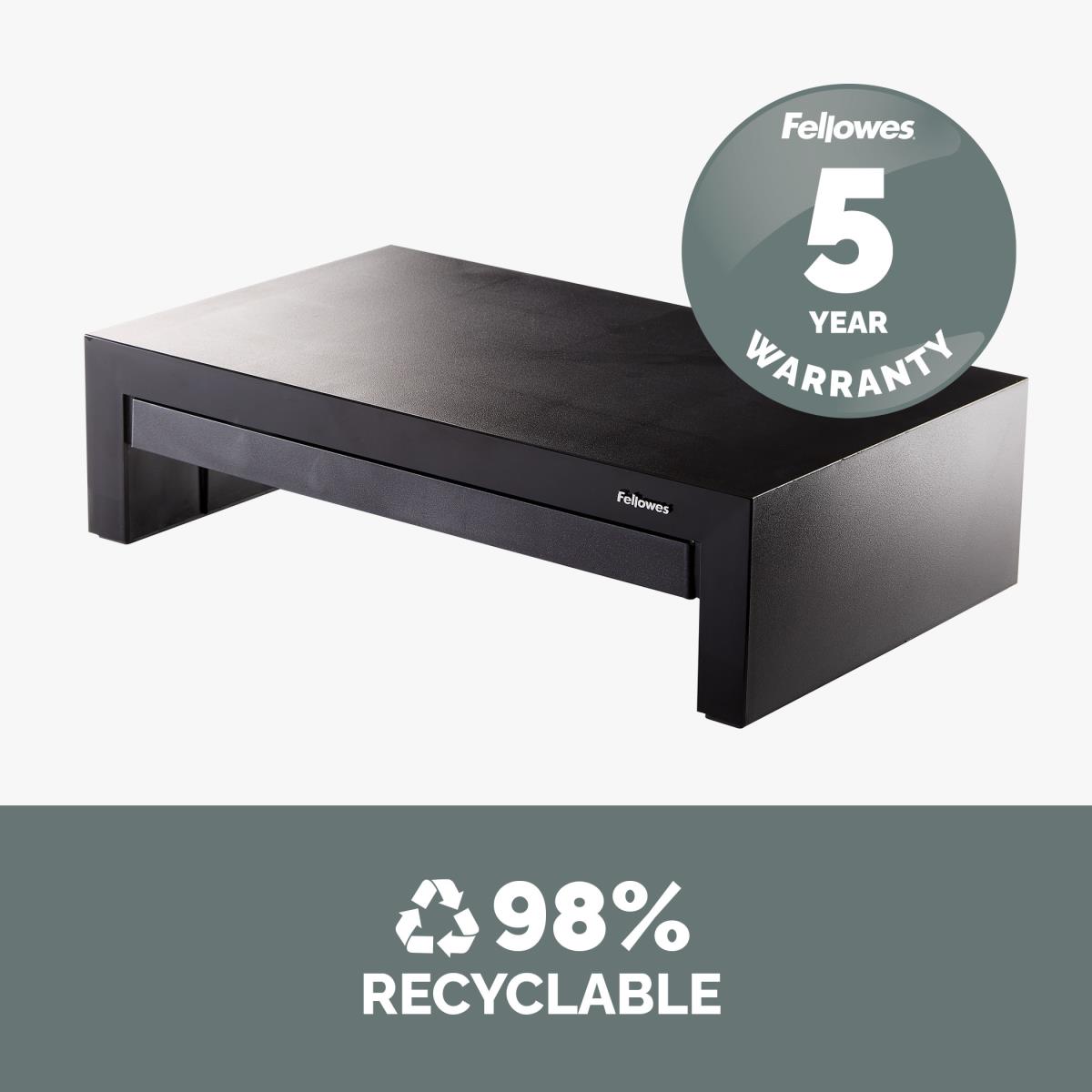 Raises Monitors Up To 21in Or 40 Lbs. To Comfortable Viewing Height While Maximi