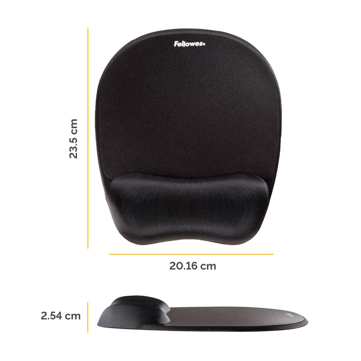 Memory Foam Mouse Pad Wristrest Black Soft Foam Pillow