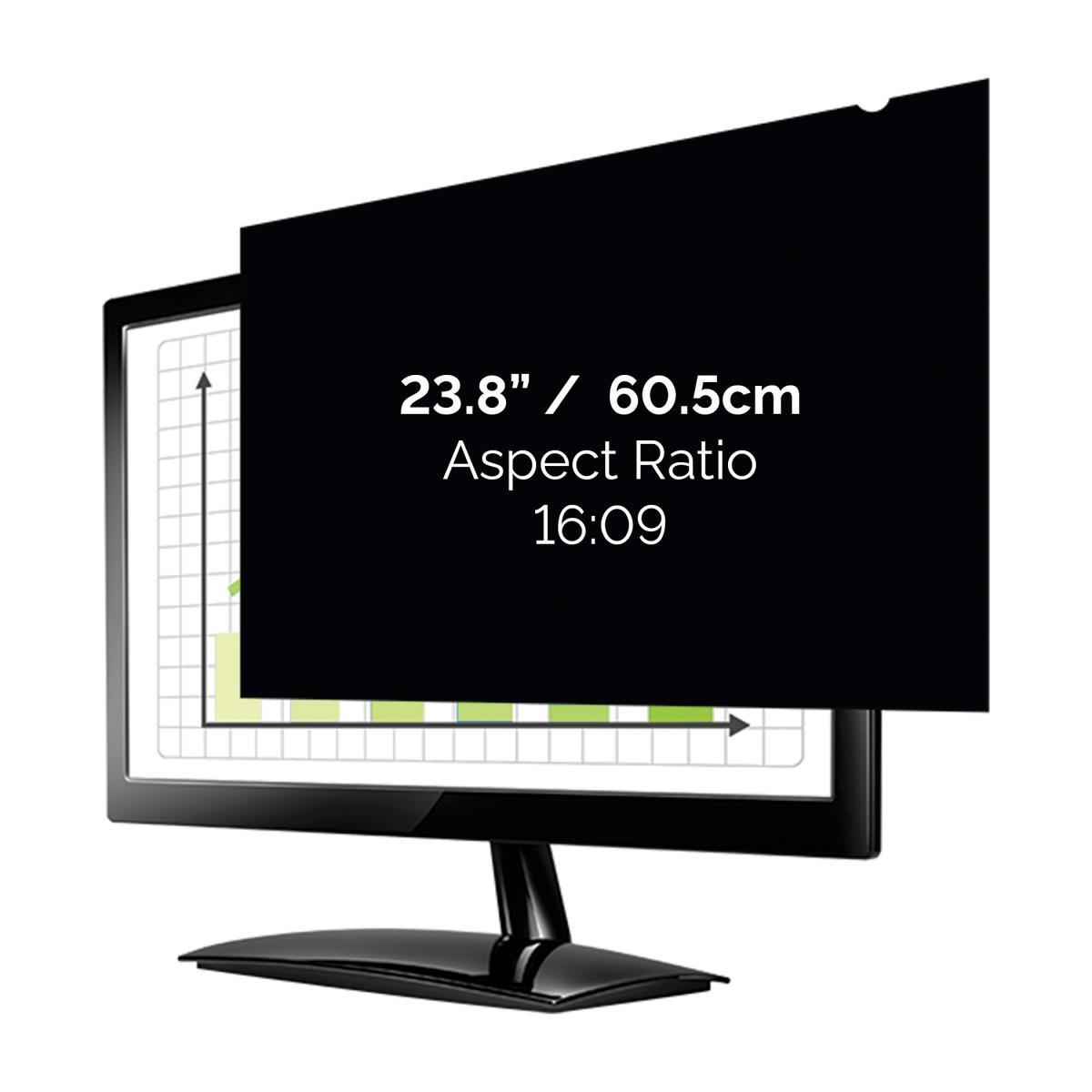Privascreen Blackout - Display Privacy Filter - 23.8in Wide - Black