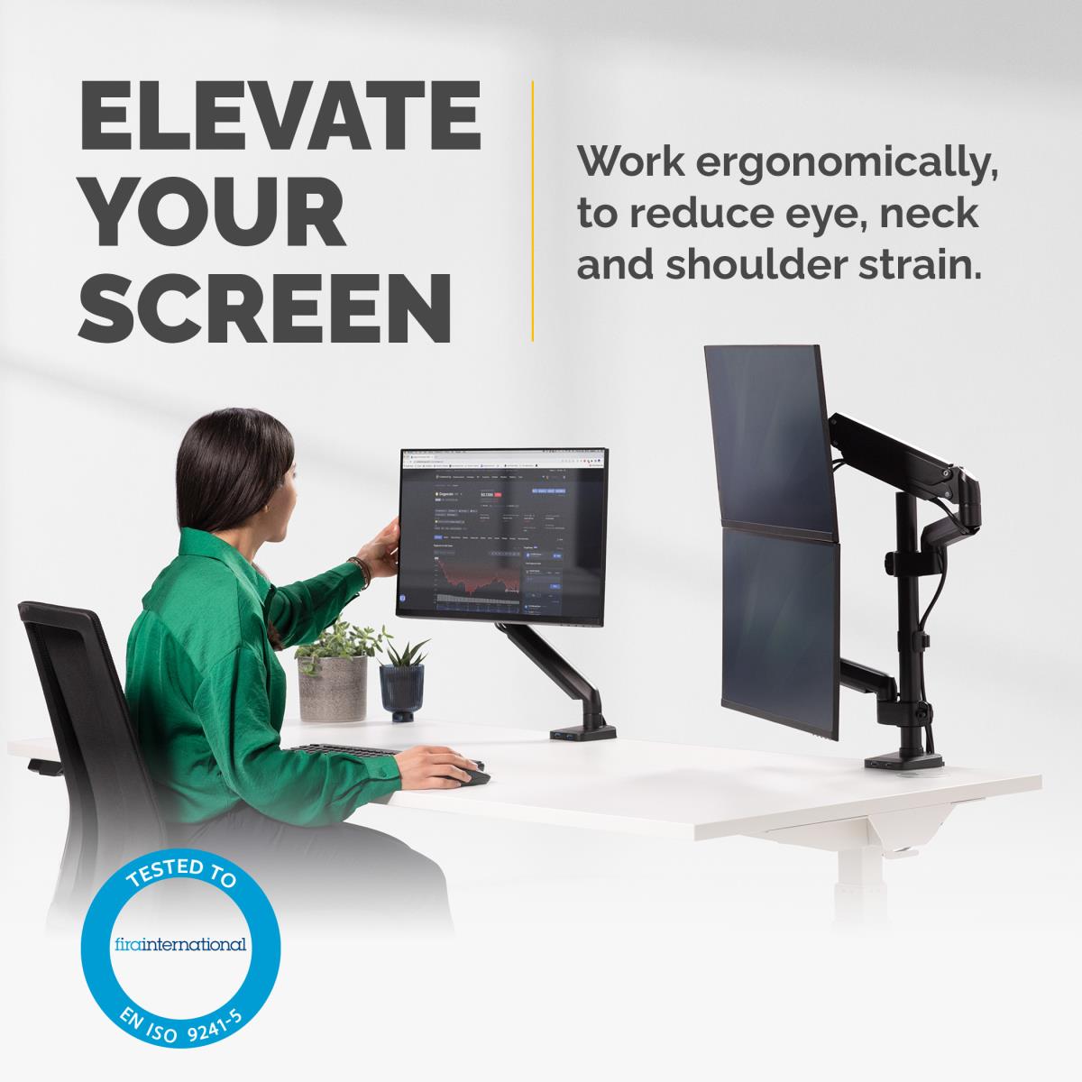 Fellowes Platinum Series Vertical Double Arm