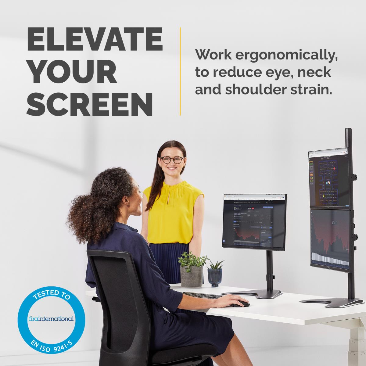 Professional Series Freestanding Dual Stacking Monitor Mount
