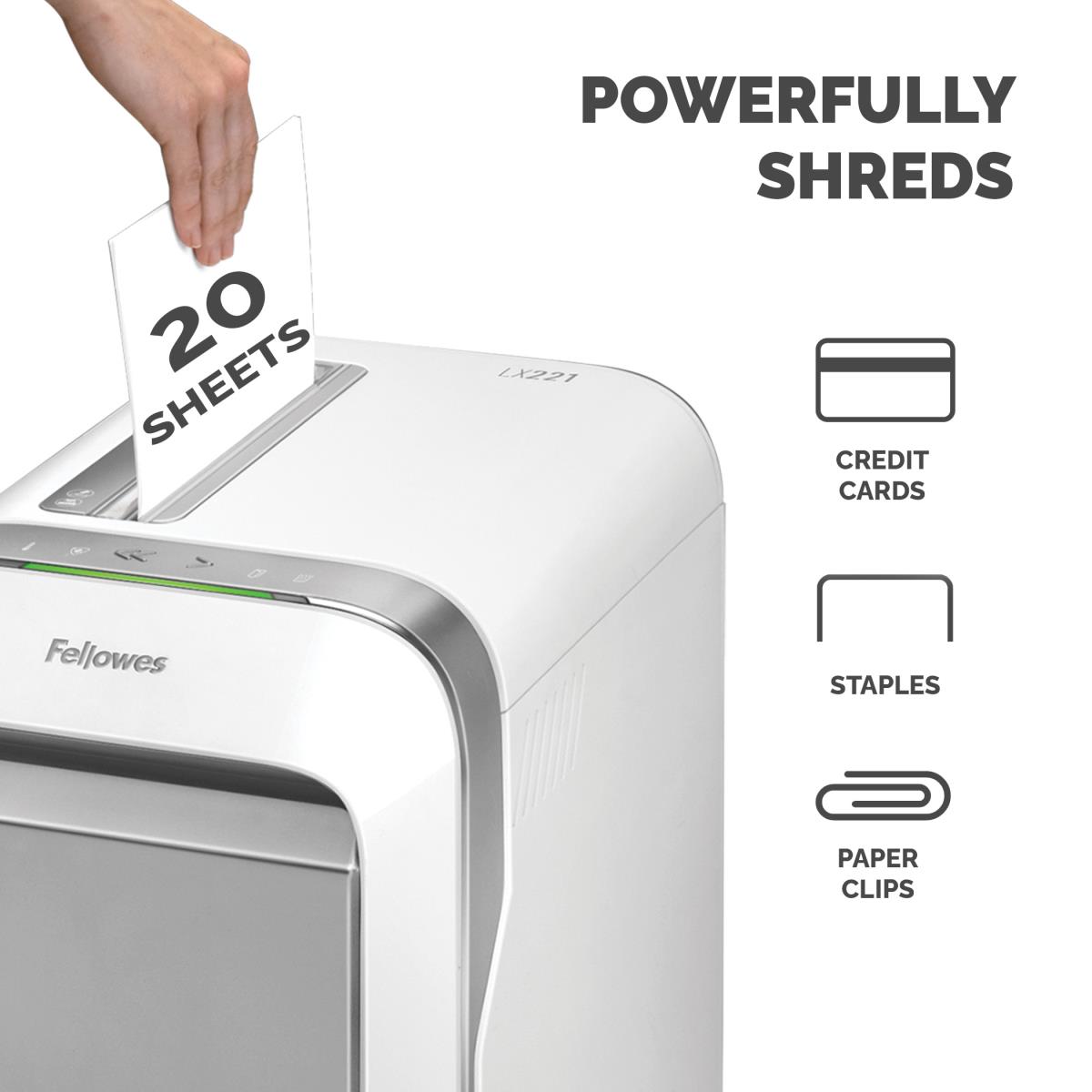 Fellowes Powershred Lx 221 White (micro Cut)