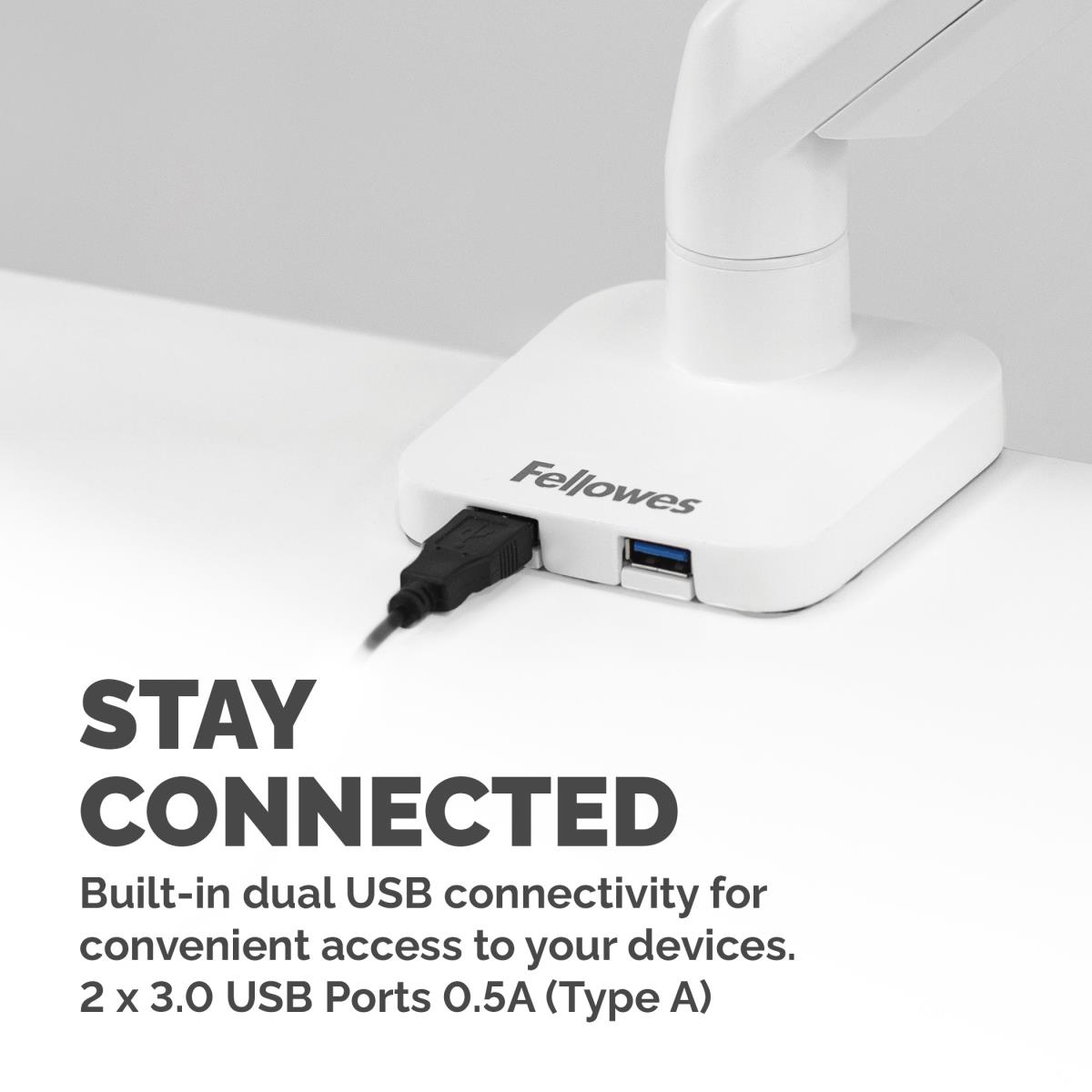 Platinum Series Single Monitor Arm White