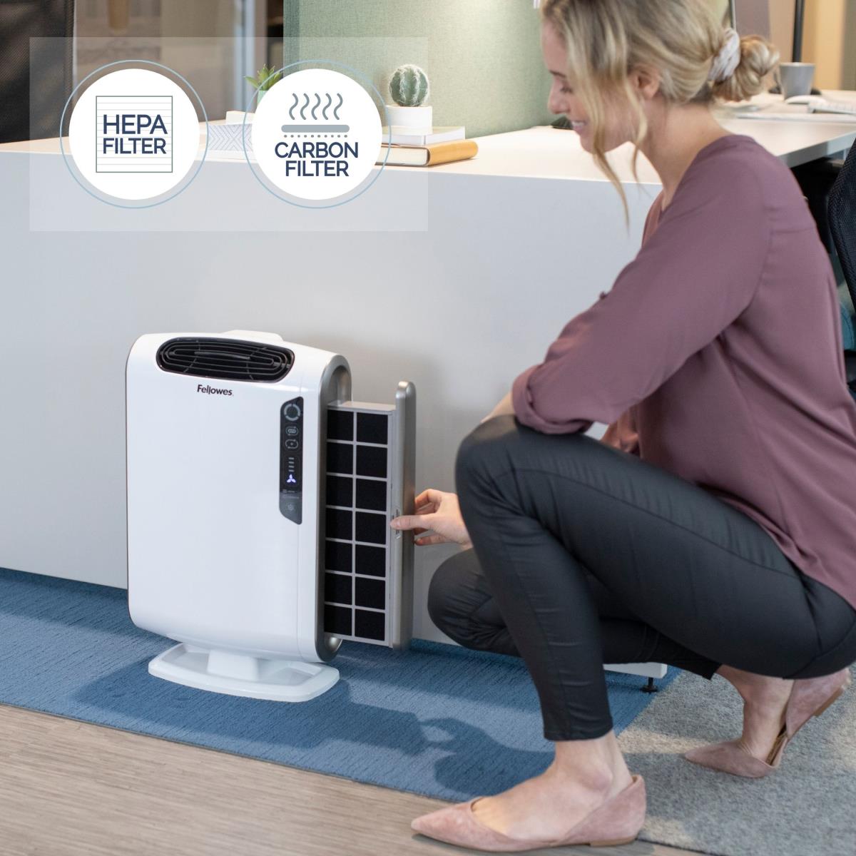 Fellowes Aeramax Dx 55 Air Purifier Black / White