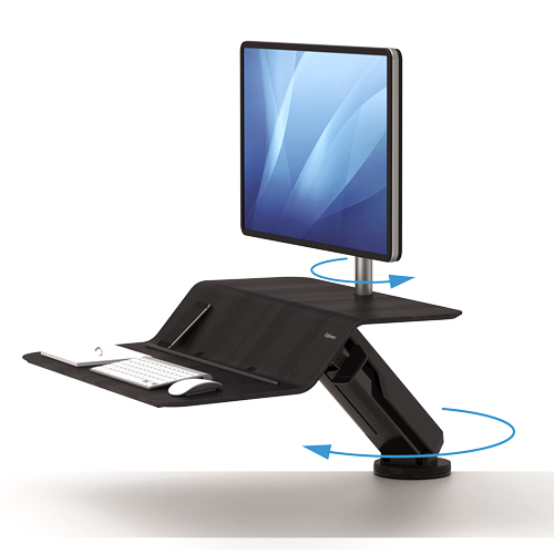 Lotus Rt Zit-sta Werkstation - Enkele Monitor - Black