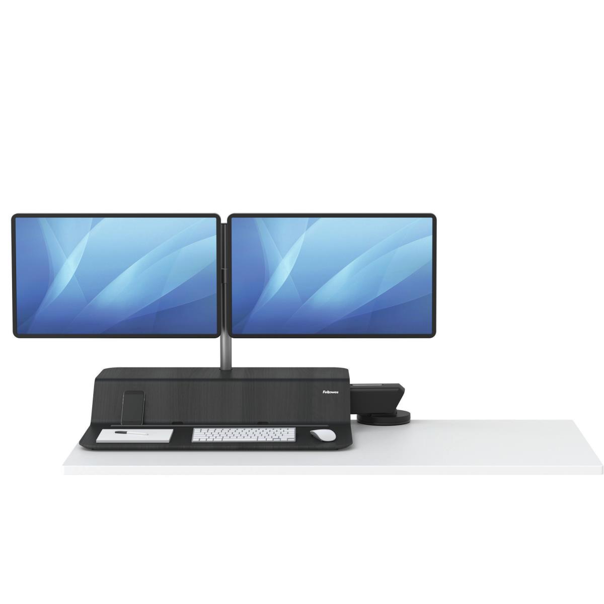 Lotus Rt Zit-sta Werkstation - Dubbele Monitor - Black