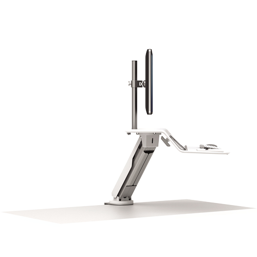 Lotus Rt Zit-sta Werkstation - Enkele Monitor - White