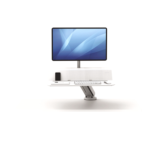 Lotus Rt Zit-sta Werkstation - Enkele Monitor - White