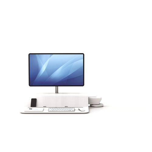 Lotus Rt Zit-sta Werkstation - Enkele Monitor - White