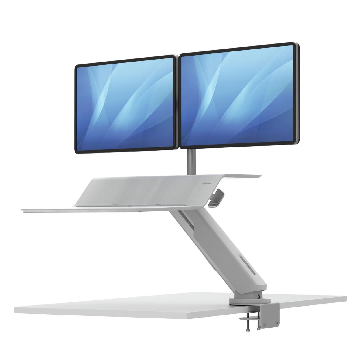 Lotus Rt Zit-sta Werkstation - Dubbele Monitor - White