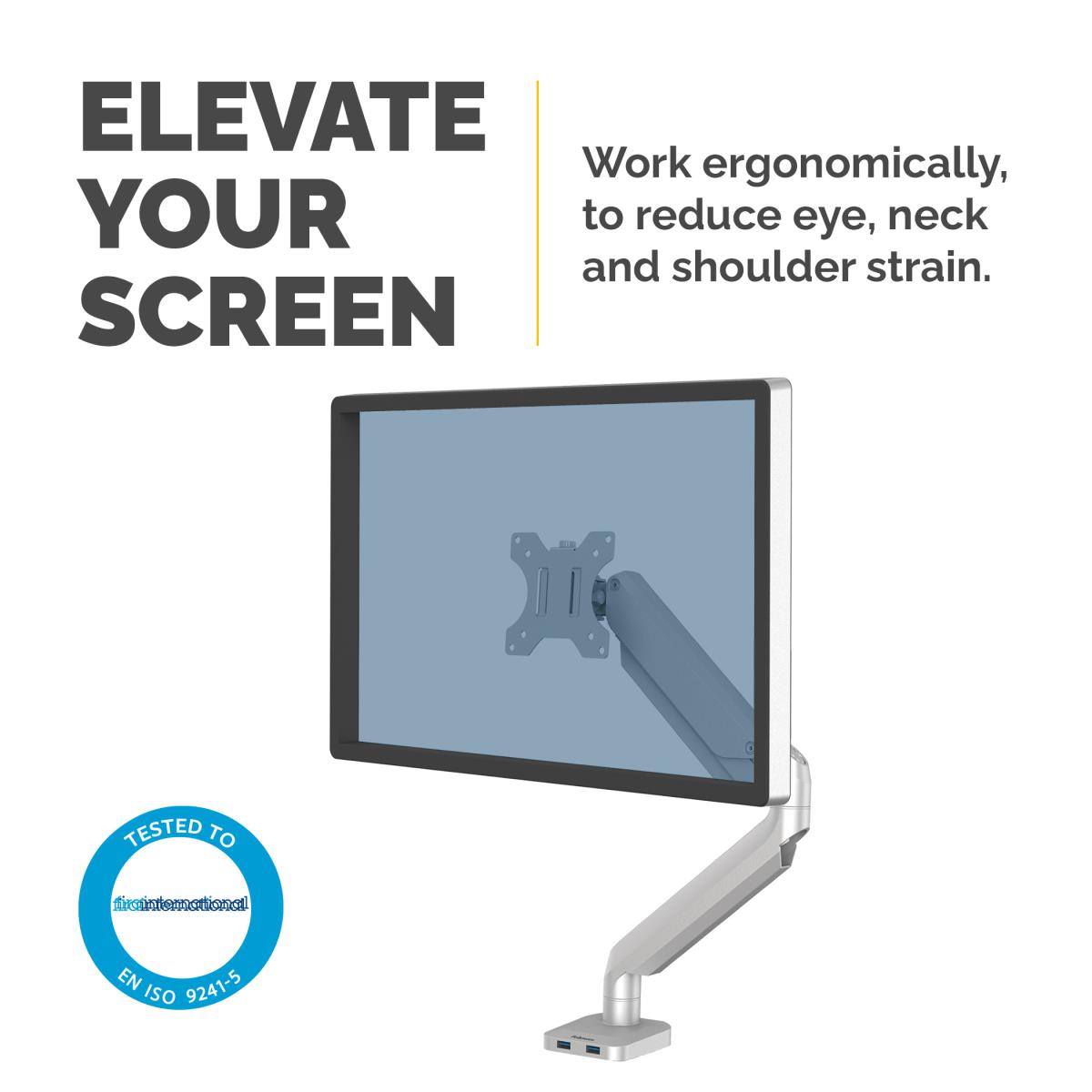 Platinum Series Enkele Monitorarm Silver