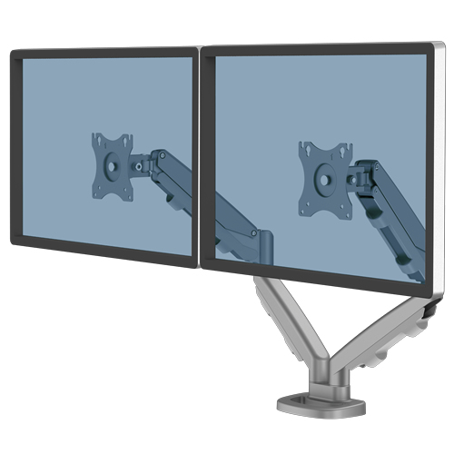 Eppa Dubbele Monitor Arm - Silver