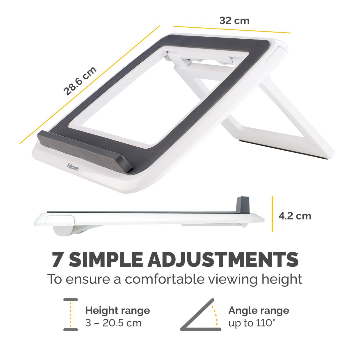 Notebook Stand Grey, White 43.2 Cm (17)