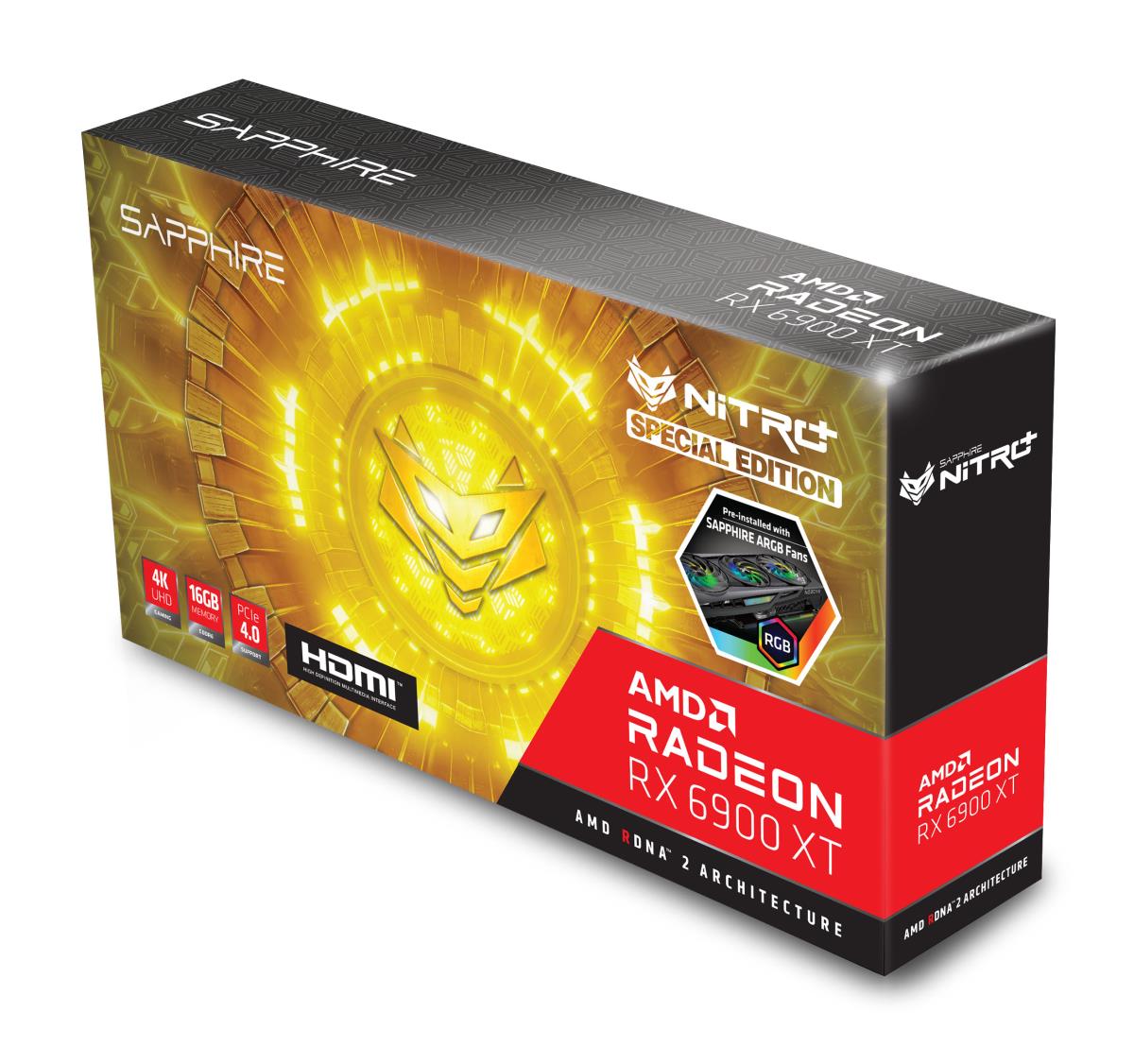 Video Card Nitro+ Radeon Rx 6900 Xt Se Gaming Oc 16GB Gddr6 Hdmi 3xdp
