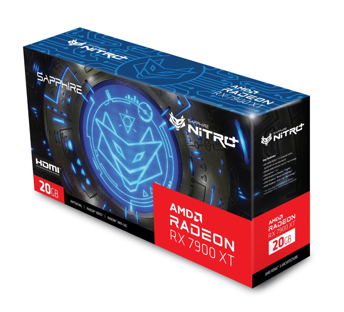 Video Card Radeon Rx7900xt Nitro+ Gaming Oc 20GB Gddr6 2xhd/dp