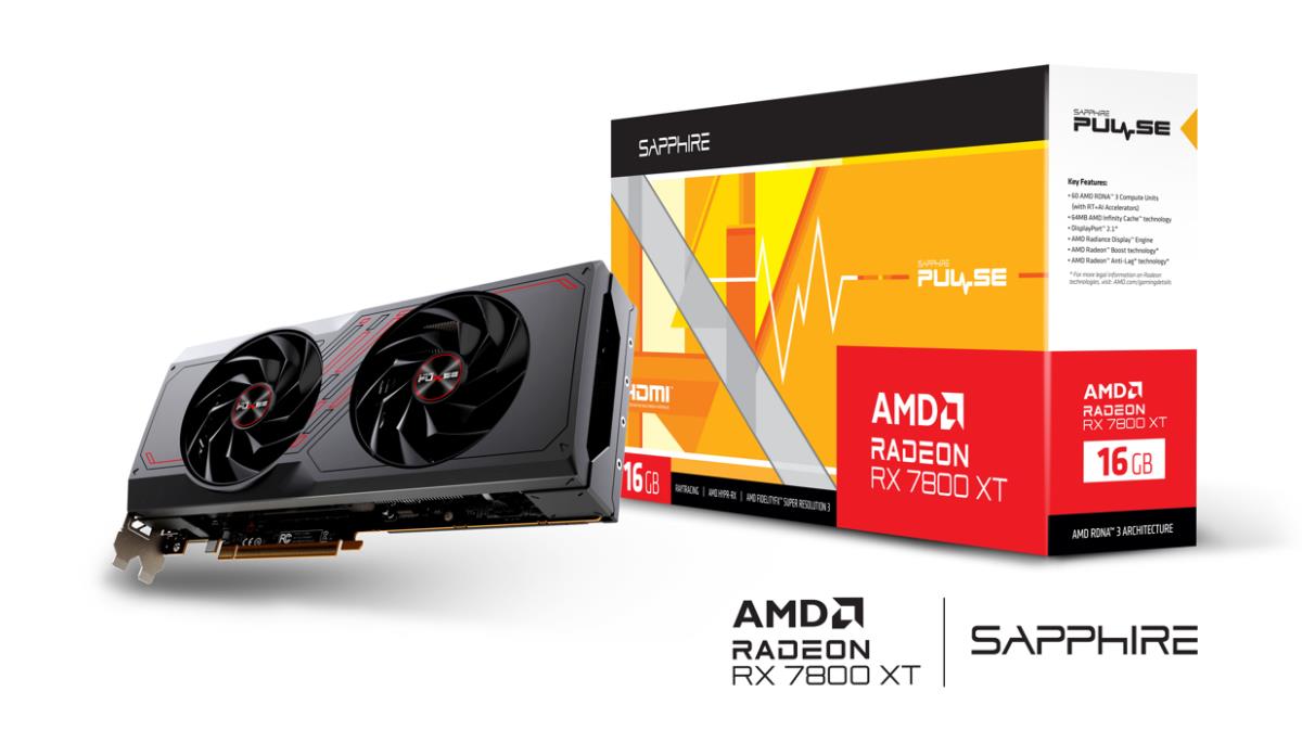 Video Card Pulse Amd Radeon Rx 7800 Xt Gaming 16gb