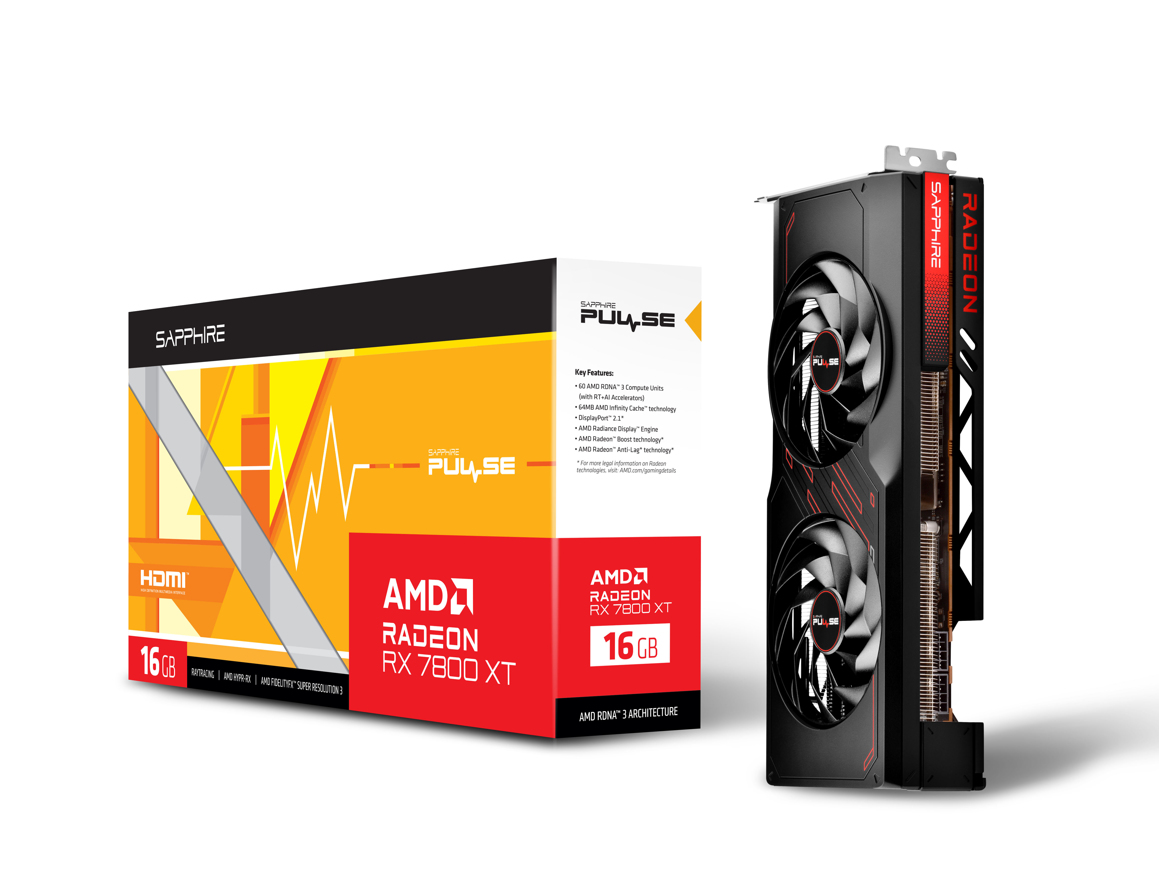 Video Card Pulse Amd Radeon Rx 7800 Xt Gaming 16gb