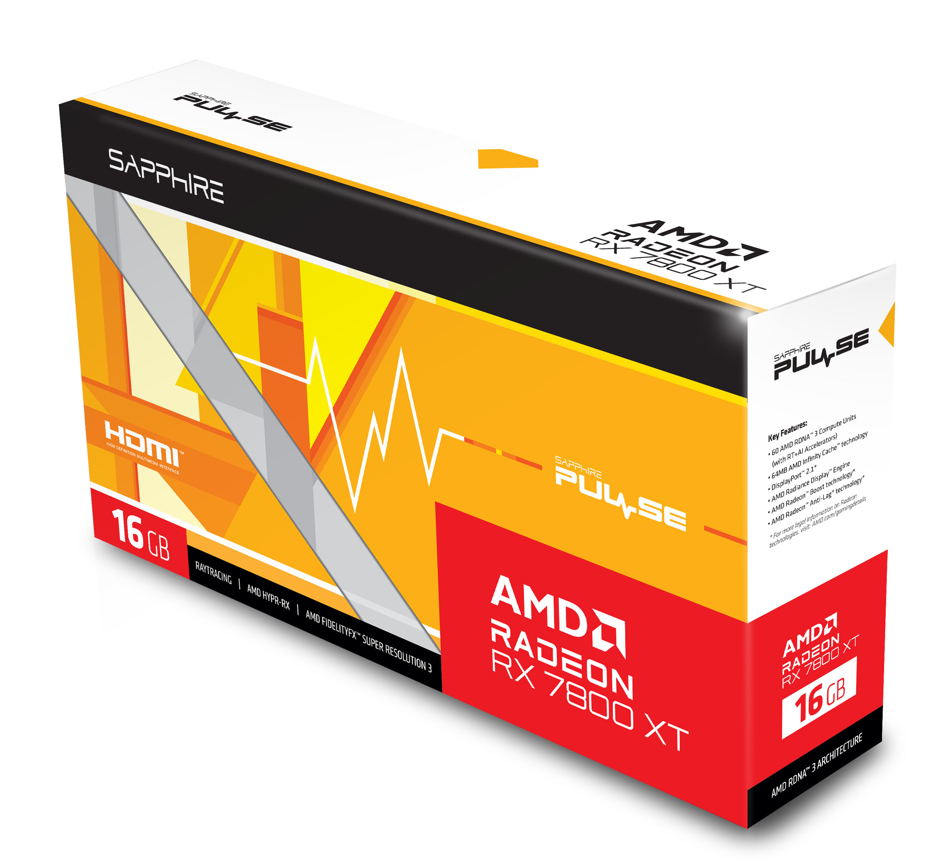 Video Card Pulse Amd Radeon Rx 7800 Xt Gaming 16gb