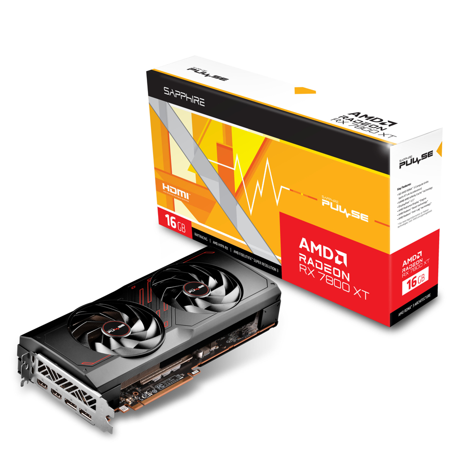 Video Card Pulse Amd Radeon Rx 7800 Xt Gaming 16gb