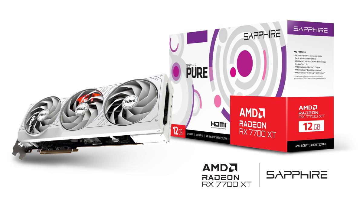 Video Card Pure Amd Radeon Rx 7700 Xt Gaming Oc 12g